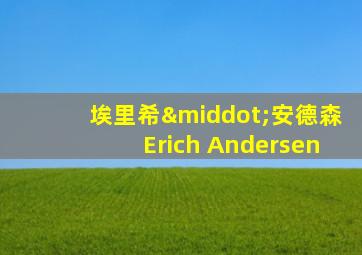 埃里希·安德森Erich Andersen